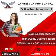 Clear CA exam in 1st attempt and get successful career before it gets too late according to market conditions. CA Test Series team dedicatedly works for you.