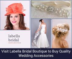 For all types of Bridal Wedding Accessories in Virginia visit Labella Bridal Boutique. We have a wide selection of wedding accessories and gowns. We take pride in being the only boutique you need to visit for everything you need. 