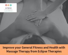 Get in touch with Eclipse Therapies to avail therapeutic massage to improve blood circulation, increase lymphatic flow, and helps in maintaining your well being. Here, we have massage therapists, able to treat pains like chronic back, pregnancy, headaches, and sports injuries.