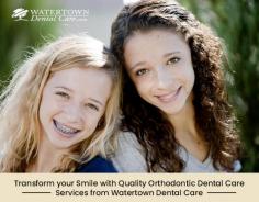 Orthodontic is a kind of dentistry that treats patients with improper positioning of teeth. At Watertown Dental Care, we specialize in Orthodontic treatment to move or straighten the teeth without wearing the braces.