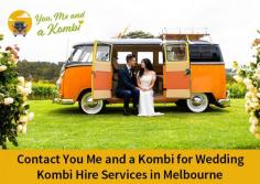 Get in touch with You Me and a Kombi for all your wedding kombi hire needs in Melbourne. We specialise in offering unique wedding transport and photography services to make your special day truly memorable.