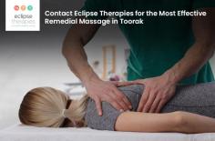 At Eclipse Therapies, we offer remedial massage to enhance your performance as well as focus on your sporting goals. Our expert therapists work according to your condition to provide you’re the best possible outcomes.
