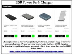 At Aus Electronic Direct Offering the latest in Power Bank products, we have an extensive range to suit your every applications.
We also have new power banks that have QC 3.0 charging facilities that is capable of charging your device 3 to 4 times faster than standard USB Power Banks.