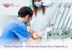 Smiles of Naperville is a full-service family dental practice in Naperville, IL. Here, we are devoted to restoring a smile of your dream, thus offer state-of-the-art procedures such as dental exam, dental sealants, tooth extraction, root canal, orthodontics, and many more. 