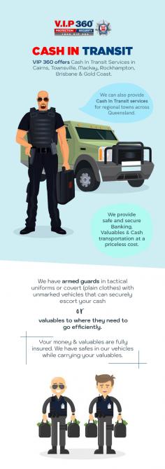 At VIP 360, we offer cast-in- transit service to regional towns across Queensland. We aim to reduce the chances of robbery, thus offer safe and secure banking, valuables, and cash transportation.