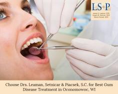 Suffering from tooth loss? Gum disease is its main reason. Contact Drs. Leaman, Setnicar & Piacsek, S.C. as we can help arrest your gum disease and bring the smile back on your face with non-surgical methods. 