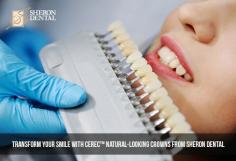 Seeking for a long-lasting, aesthetic alternative to silver or plastic fillings? Go no further than CEREC natural-looking crowns, offered by Sheron Dental. CEREC is a time-saving new technique to offer you permanent crowns in just one visit. 