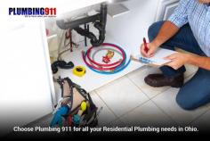 Get in touch with Plumbing 911 when looking for residential plumbing experts in Ohio. Our range of services includes boiler repair, gas leaks & line repairs, toilet repair, and more. 