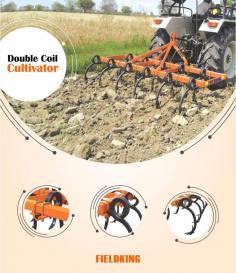 Fieldking "Double Coil Tyne Cultivator" Specially designed for light and medium soils, with double coil tyne for better spring action and shock absorption. Visit the website