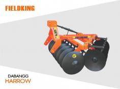 Fieldking "Dabang Harrow" for light & medium soils, It used in open field workings for the superficial ploughing, shattering of clods, preparation of soil for sowing, burial of organic substances & remains.