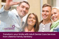 For all your adult dentistry related needs in Collinsville CT, Lifetime Family Dentistry is your one-stop practice. We offer root canal, gum disease treatment, tooth extraction, custom-made mouthguard, and many more services. 