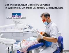 Visit the dental clinic of Dr. Jeffrey B. Kravitz, DDS when looking for the best adult dental care services provider in Wakefield, MA. Our range of adult dental care services includes overdentures, tooth extractions, dental hygiene, and more.