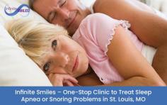 Infinite Smiles offers effective Sleep Apnea & Snoring Treatment, ensuring to enhance your sleep and protect form body from serious problems. We offer an oral appliance such as the SomnoDent™, Respire Blue Series™, or TAP™ that are easy to use and provides you with the best results.  