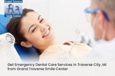 Dental accidents can take place anywhere, anytime. Grand Traverse Smile Center offers emergency dental care services for the whole family. We offer multiple financing options and amenities to make your visit more relaxing. 