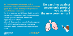 Do vaccines against pneumonia protect you against the new coronavirus?