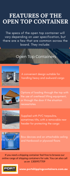 Features Of The Open Top Containers