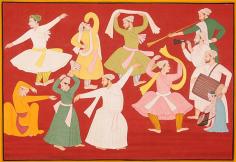 Buy Watercolor Paintings on Paper - Ecstasy and Elation by Exotic India Art

Ranging from mujras to kathak, the Mughal period witnessed many amazing dancing styles. Dancing played a pivotal role in the Mughal lives and the thriving culture. In this painting, Navneet Parikh beautifully captures dancers and musicians in their own melodious fad. With a lovely scarlet red background, the watercolor painting is enclosed in a thin golden border that contrasts the eight illustrated people.

Visit for Product: https://www.exoticindiaart.com/product/paintings/ecstasy-and-elation-MJ34/

Music: https://www.exoticindiaart.com/paintings/Hindu/music/

Hindu: https://www.exoticindiaart.com/paintings/Hindu/

Paintings: https://www.exoticindiaart.com/paintings/