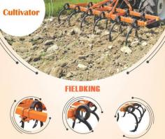 Fieldking Tractor cultivator is secondary tillage equipment attached with a tractor to till the farmland. Fieldking tractor cultivator is available in different sizes for different horsepower tractors. Fieldking agricultural machinery, tractor cultivator specially designed for all type of soil like light, medium and hard type. Know more about fieldking agricultural implements manufacturer and suppliers, Visit the website.