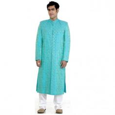 Get Cyan Wedding Sherwani with All-Over Embroidered Beads by Exotic India Art

You know half your wedding-day woes are gone the moment you stumble upon the right sherwani. The one you see on this page is a luxuriant number. From the pale aquamarine colour to the beadwork superimposed on the same, this is one buy you cannot go wrong with. While reds, browns, and golds make for more traditional wedding colours for the groom, this is indeed an unusual tint of blue that would make heads turn on the day of the pheras or at the ensuing reception.

Visit for Product: https://www.exoticindiaart.com/product/textiles/cyan-wedding-sherwani-with-all-over-embroidered-beads-KR56/

Sherwani: https://www.exoticindiaart.com/textiles/KurtaPajamas/sherwanis/

Kurta Pajama: https://www.exoticindiaart.com/textiles/KurtaPajamas/

Textiles: https://www.exoticindiaart.com/textiles/