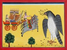 Get Painting Of Sita Haran - Abduction of Sita by Ravana

This miniscule depicts the famous scene from Ramayana where Ravana abducted Sita to satisfy his ego of power and superiority. The painter has beautifully portrayed the epic scene keeping in mind all the thoughts and briefings that might have occurred at that time. The large black-white-grey colored bird seen on the right, hit by abundant arrows on head, neck and feet is the Jatayu, a divine bird and the king of vultures. Jatayu is Lord Vishnu’s steed and came to help Sita from Ravana, but was injured by him and died after narrating about Sita’s abduction to Sri Rama and Lakshman.

Visit for Products: https://www.exoticindiaart.com/product/paintings/sita-haran-abduction-of-sita-by-ravana-HO99/

Hindu: https://www.exoticindiaart.com/paintings/Hindu/

Paintings: https://www.exoticindiaart.com/paintings/