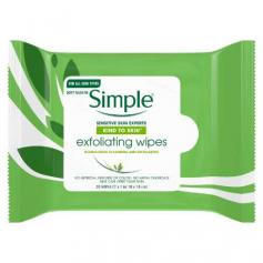 Simple Kind to Skin Facial Wipes Kind to Skin Exfoliating 25 ct