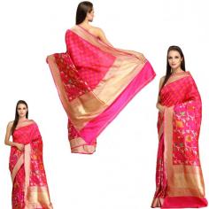 Get Magenta-Pink Banaras Sari with Kadhwa Floral Weave and Zari Striped Border

These Banarasi sarees are among some of the finest sarees available in India. They are widely renowned for their gold and silver brocade or zari with fine silk and opulent embroidery. Handcrafted from finely woven silk and studded with intricate design of various motifs. The unique and characteristic heavy embroidery and richness of a Banarasi Silk saree make this essential part of every Indian bride's trousseau.

Visit for Product: https://www.exoticindiaart.com/product/textiles/flame-scarlet-lukhnavi-chikan-sari-with-hand-embroidered-flowers-and-rising-sun-on-pallu-sdi48/

Saris: https://www.exoticindiaart.com/textiles/Saris/

Textiles: https://www.exoticindiaart.com/textiles/

#textiles #sari #banarasisari #indiantextiles #womenswear #fashion #handembroideredsari #zariwovensari