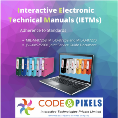 Code and Pixels is an IETM level 4 and  S1000D development company delivered 25 projects. Interactive Electronic Technical Manual (IETM) range from Level 3 , 4 and 5.