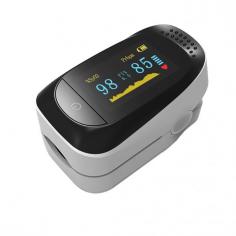 Pulse Oximeter with vibrant TFT color display. Measures: SpO2, PR, PI% Multi-directional display screen for viewing results from 4 angles.