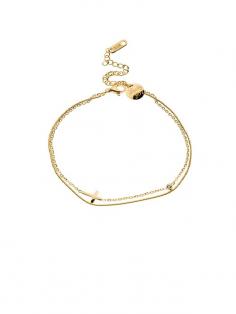 Shop latest cross anklet online from our range of Anklets at Queen and Collection. This meaningful and fashionable cross anklet is a sentimental gift for any occasion. It features a 2 inch extender and is fastened with a lobster clasp. Customise in your choice of gold vermeil. For more information, visit our website.