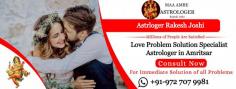 Rakesh Joshi is the famous Love Problem Solution Specialist Astrologer in Amritsar. Just Whats-app:+919727079981 and solve your love problem in 48 hours.
