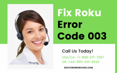 If you are facing trouble about how to fix Roku Error Code 003, Get instant touch with our experts. We are available 24*7 hour to help you with the best  experience experts. Just contact Smart TV Error toll-free number USA/Canada: +1-888-271-7267 and UK: +44-800-041-8324. https://bit.ly/3kPnPc6