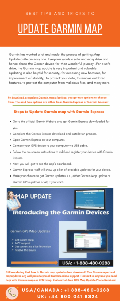 Garmin has worked a lot and made the process of getting Map Update quite an easy one. Everyone wants a safe and easy drive and hence chose the Garmin device for their wonderful journey. To get access to all advanced functionalities; it is necessary to download and update Garmin maps regularly.
