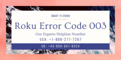 Dear users, Are you looking for the best solution for Roku error code 003? If yes, then this search would be exactly what you want. You can also call our experts, just dial Smart TV Error toll-free helpline number at USA/Canada: +1-888-271-7267 and UK: +44-800-041-8324. Our Experts available 24*7 hours. Read more:- https://bit.ly/2KhAyqQ