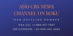 Now you can find the solution on how to add CBS Channel on Roku with the help of our experts? Getting in touch with our experienced experts always helps to find the best solution. Contact Smart TV Error toll-free helpline numbers at USA/CA: +1-888-271-7267 and UK/London: +44-800-041-8324. We are available 24*7 hours. Read more:- https://bit.ly/3qIVhU2
