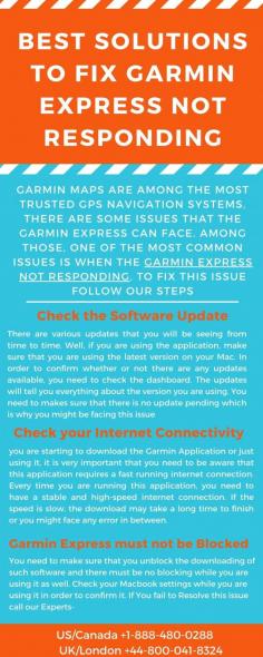 Garmin maps are among the most trusted GPS Navigation Systems, there are some issues you might face while using the device. One of the most common errors you might face is Garmin Express not Responding. Don’t worry, we have troubleshooting steps for you to fix this error or you can call our experts to resolve this error.