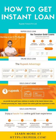 Rupeek gold loan Company, its customers are the most valued assets. The company offers gold loans almost instantly for those that need funds for personal use. While no questions are asked about the end use of the money obtained through gold loan, you only need to submit the basic documents as required by the company to obtain the gold loan. 

Get more details about our services, please find it at https://rupeek.com
