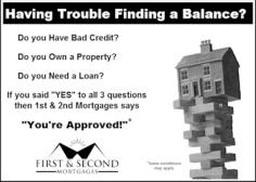 Mortgage for Bad Credit Alberta: 

Are you a victim of poverty who is struggling to improve his financial life? Stop suffering and contact First and second mortgages for bad credit mortgages in Alberta to take advantage of your fast and reliable service to unload your financial burdens.