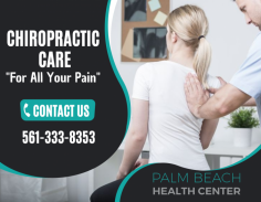 Re-Establish Your Spinal Mobility

Our chiropractors provide natural helps for common spinal problems such as neck pain, back pain, ear infections, and constipation to improved your overall health. Ping us an email at frontdesk@palmbeachhealthcenter.com for more details.