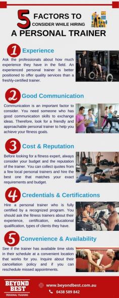 5 Factors To Consider While Hiring A Personal Trainers