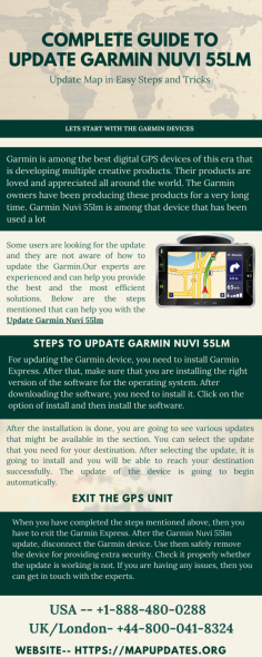 Garmin is among the best digital GPS devices of this era that is developing multiple creative products. Garmin Nuvi 55lm is among that device that has been used a lot. But in order to use it properly, one must update Garmin Nuvi 55lm for reaching proper destinations. Some users are looking for the update and they are not aware of how to update the Garmin. Don’t worry our experts are going to help you provide the best and the most efficient solutions