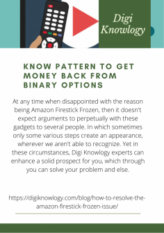 Prominent Ways to Solve Amazon Firestick Frozen
At any time when disappointed with the reason being Amazon Firestick Frozen, then it doesn't expect arguments to perpetually with these gadgets to several people. In which sometimes only some various steps create an appearance, wherever we aren't able to recognize. Yet in these circumstances, Digi Knowlogy experts can enhance a solid prospect for you, which through you can solve your problem and else.
https://digiknowlogy.com/blog/how-to-resolve-the-amazon-firestick-frozen-issue/
