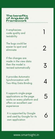 The Benefits of AngularJS Framework
https://www.smartsight.in/