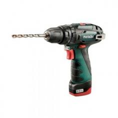 toptopdeal-Metabo 600080500 10 8 V Powermaxx BS Drill Driver with 2 x 2 A Batteries - Green Black