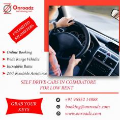 If you want to travel within the city or Outstation, rent a self driving car in Coimbatore from Onroadz and explore a hassle-free journey with your friends, family or your loved ones. Hire rental cars in Coimbatore for self drive are completely satisfying our trusted customers.