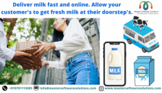 Are you looking for management system which can help your dairy business ? Master Software Solutions offers best milk delivery app development solutions for your dairy business to Manage Subscriptions, Track Payments, Track Product Deliveries etc. Call +919781113695 or Email at info@mastersoftwaresolutions.com. Get a free demo from us! Know more about features and how you can customize your requirements as well. Visit here- https://www.mastersoftwaresolutions.com/milk-delivery-app-development/
