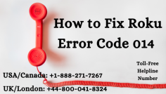 Are you finding the article about how to resolve Roku Error Code 014? Well, don’t you worry: visit our website and get in touch with our experts to help you to fix your error. Our experts are available 24*7 hour. Just dial toll-free helpline numbers at USA/CA: +1-888-271-7267 and UK/London: +44-800-041-8324. Read more:- https://bit.ly/3tLCQ2c