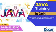 Are you interested for Online Java Training Course in Delhi?
Join Best institute for Java Training Course in Delhi,
DUCAT offers exclusive JAVA training classes with live project by expert trainer in Delhi.