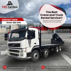TSS Carriers is one of the most premium Hiab truck services in New South Wales, Australia and Hiab truck hire Sydney. We offer best hiab truck crane services in Sydney and easy truck rental service. The team at TSS Carriers is highly motivated and dedicated when it comes to transport. Let’s take your services to next level because we provide freight transit service to all, our TSS Carriers provides the outstanding dedicated hiab truck crane mounted services in Sydney and also hiab truck crane services for you.
