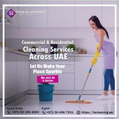 Touq Al Yasmeen Cleaning Service is a cleaning/housekeeping specialist located in the city of Sharjah catering to both residential and commercial spaces.

Book cleaning services now at the best price @ https://tacleaning.ae/

Services Provided:
✅ Regular Cleaning
✅ Deep cleaning services 
✅ Ironing Service
✅ Sofa Cleaning
✅ Carpet Cleaning
✅ Move in/Move out service
✅ Before and After Party/Events Cleaning
✅ Office and Commercial Space Cleaning
✅ Folding and Arranging of Clothes Service

 Need additional staff for parties or events? We also provide manpower for assistance

