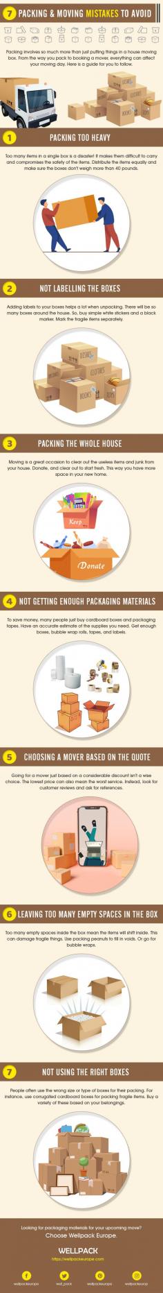 Packing an entire house can take a lot of time and hard work, so better start early. Combining and packing heavy items, knives, electronic appliances can get challenging at times. Be sure to protect your belongings with good-quality packaging materials. Buy supplies from a reputable company like Wellpack Europe. 
